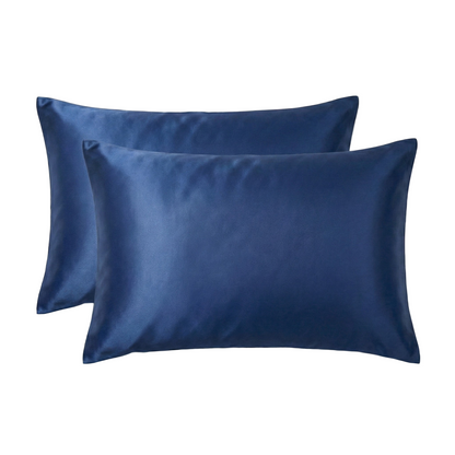 Mitternachtsblau Seidenkissenbezug
