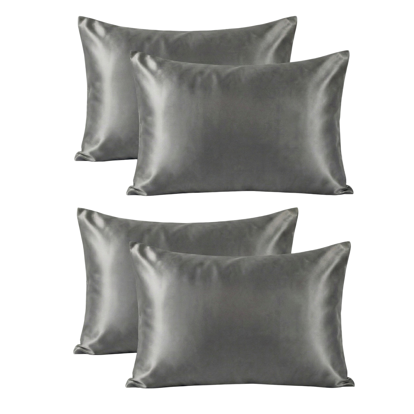 Granit Grau Seidenkissenbezug