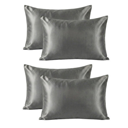 Granit Grau Seidenkissenbezug
