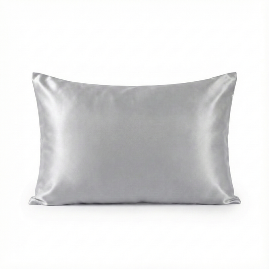 Silber Seidenkissenbezug