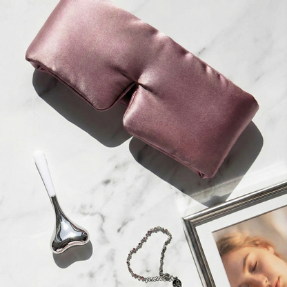 Damask rosé Seiden Augenmaske