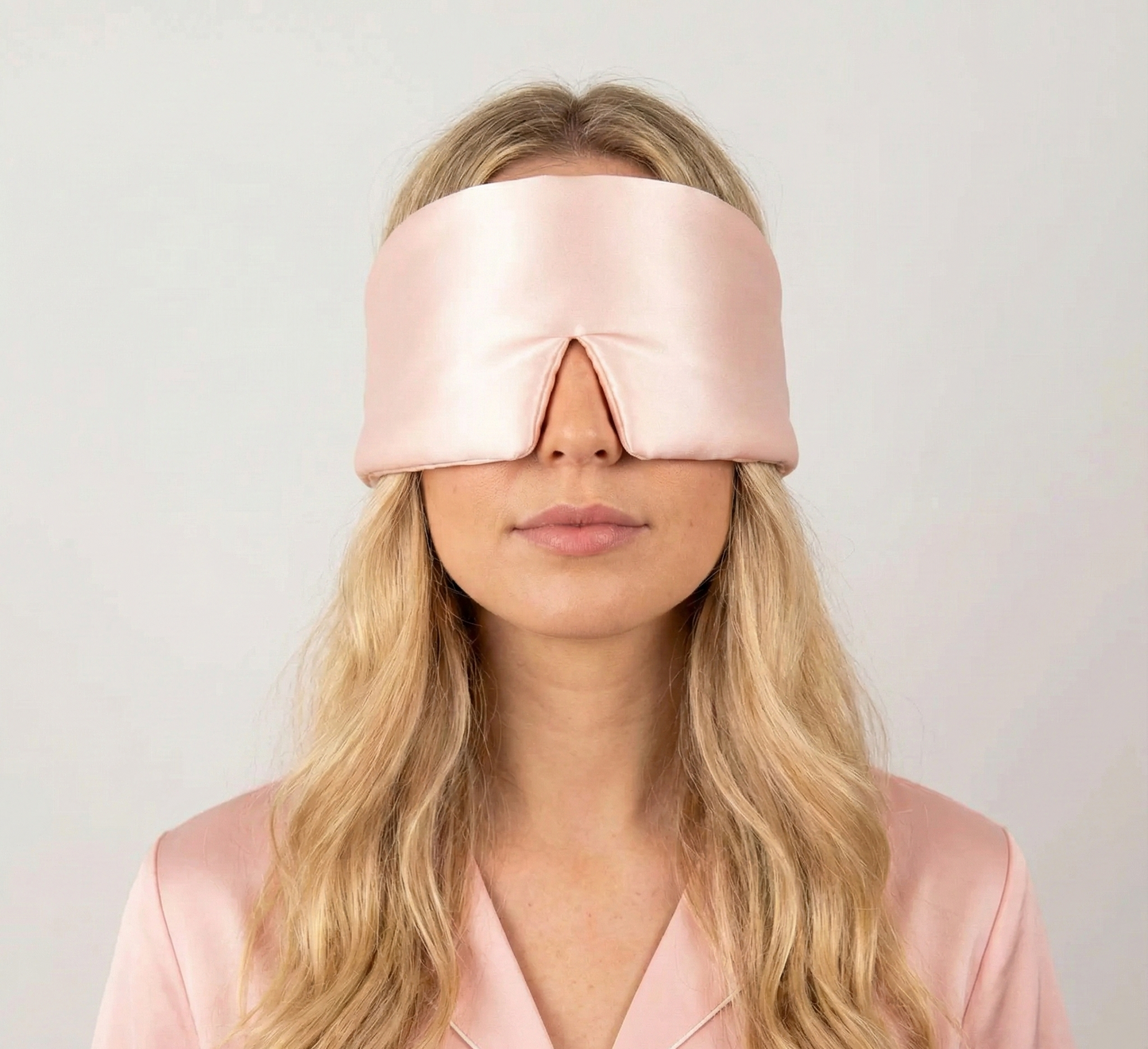 Champagné pink Seiden Augenmaske