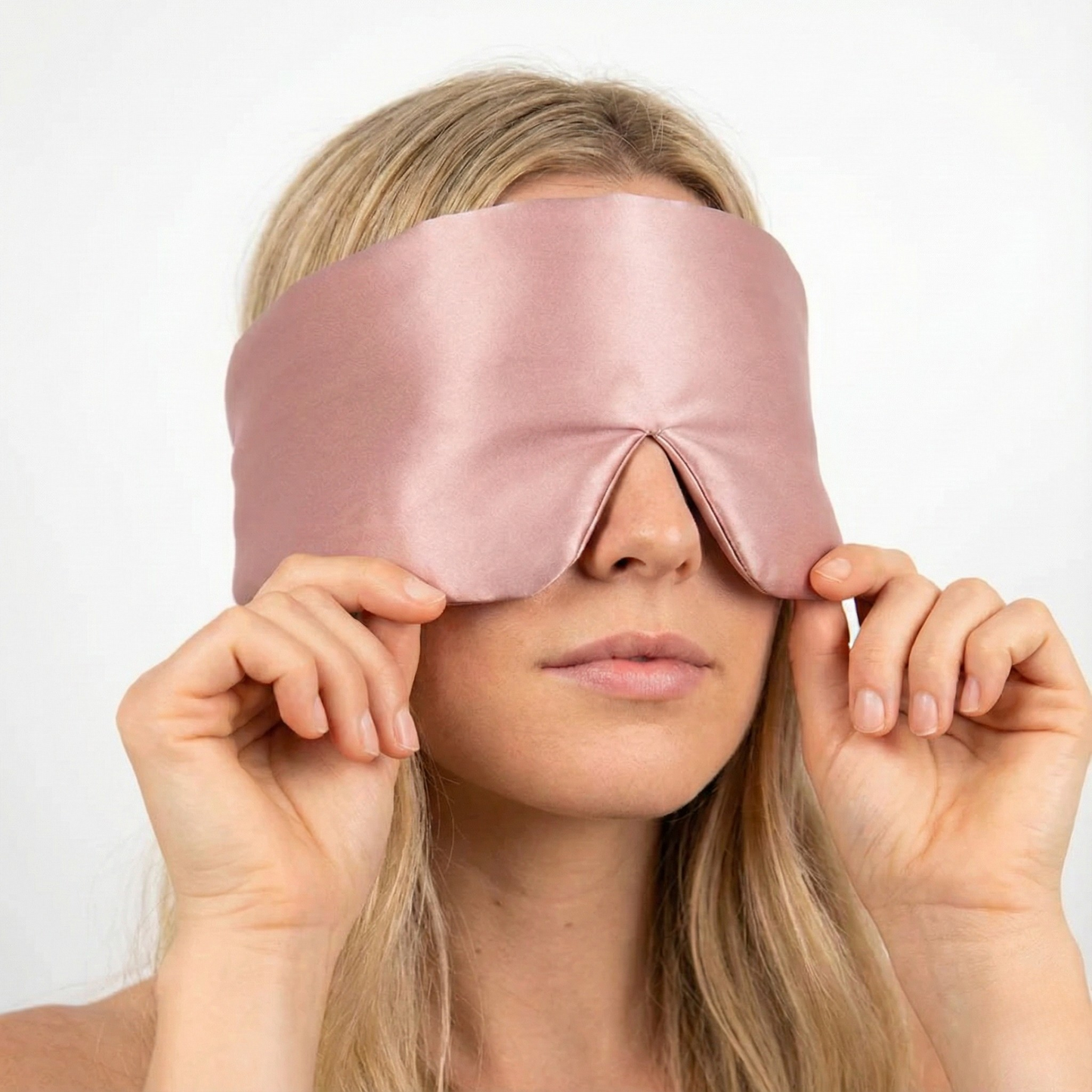 Damask rosé Seiden Augenmaske